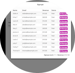 Manage Roster | OfferingTree clients customers students