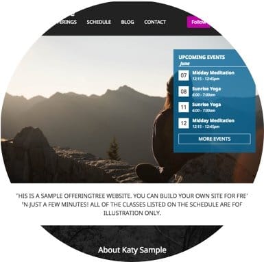 Wellness Website Feature Image | OfferingTree website free easy design