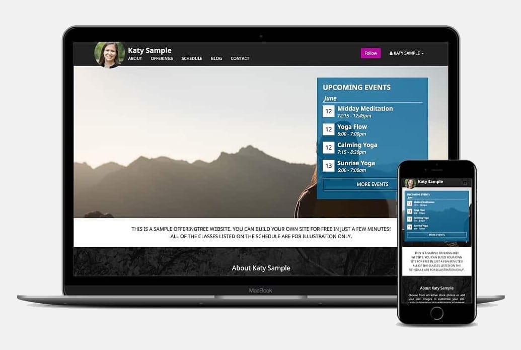 sample website | OfferingTree Sample website