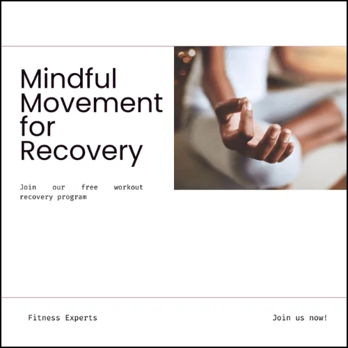 mindful movement Example of a graphic designed cover of a download book of mindful movements for recover