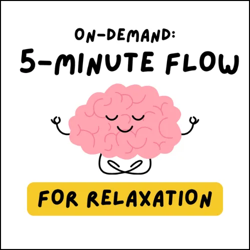on demand A cartoon brain meditating over a white background