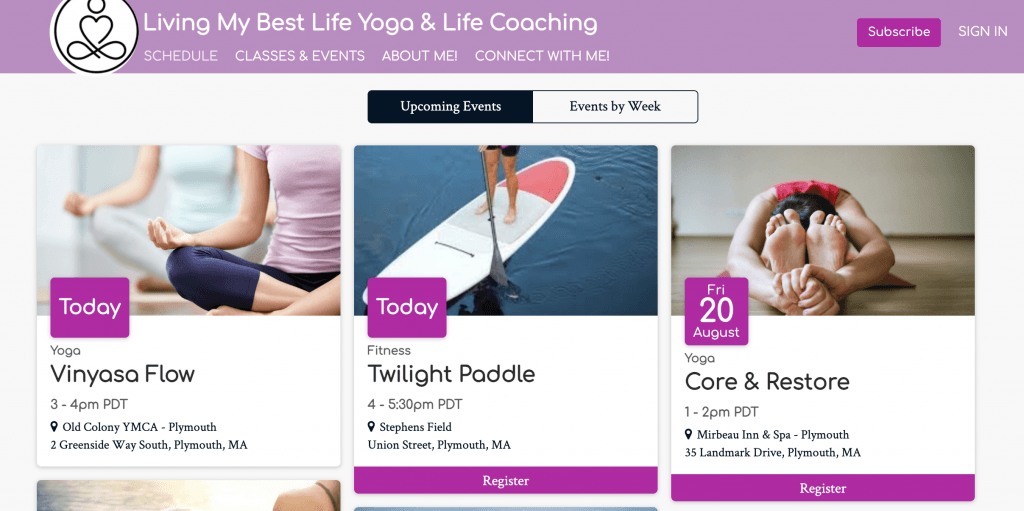 Passion Area – Lifecoach Website with scheduling