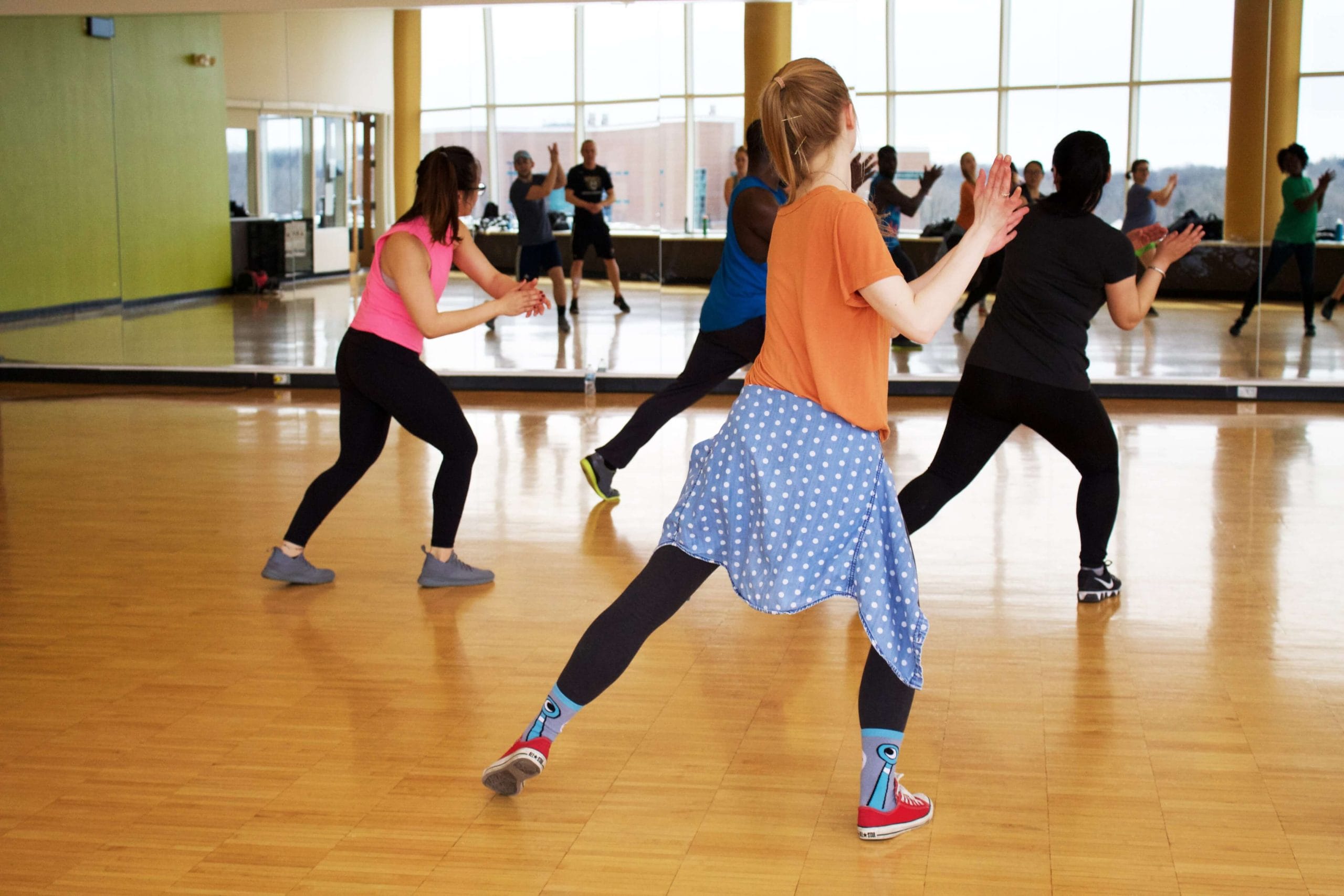 Workout Class Combining Workout Moves