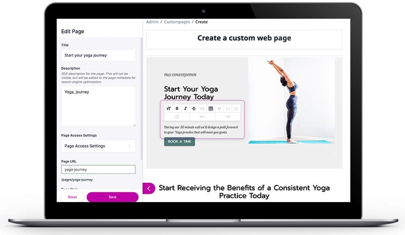Easy-Landing-Page-Builder Easily Build Yoga And Wellness Landing Pages
