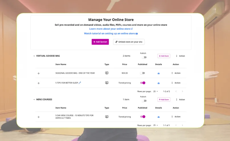 back end of onstore w ondemand stuff