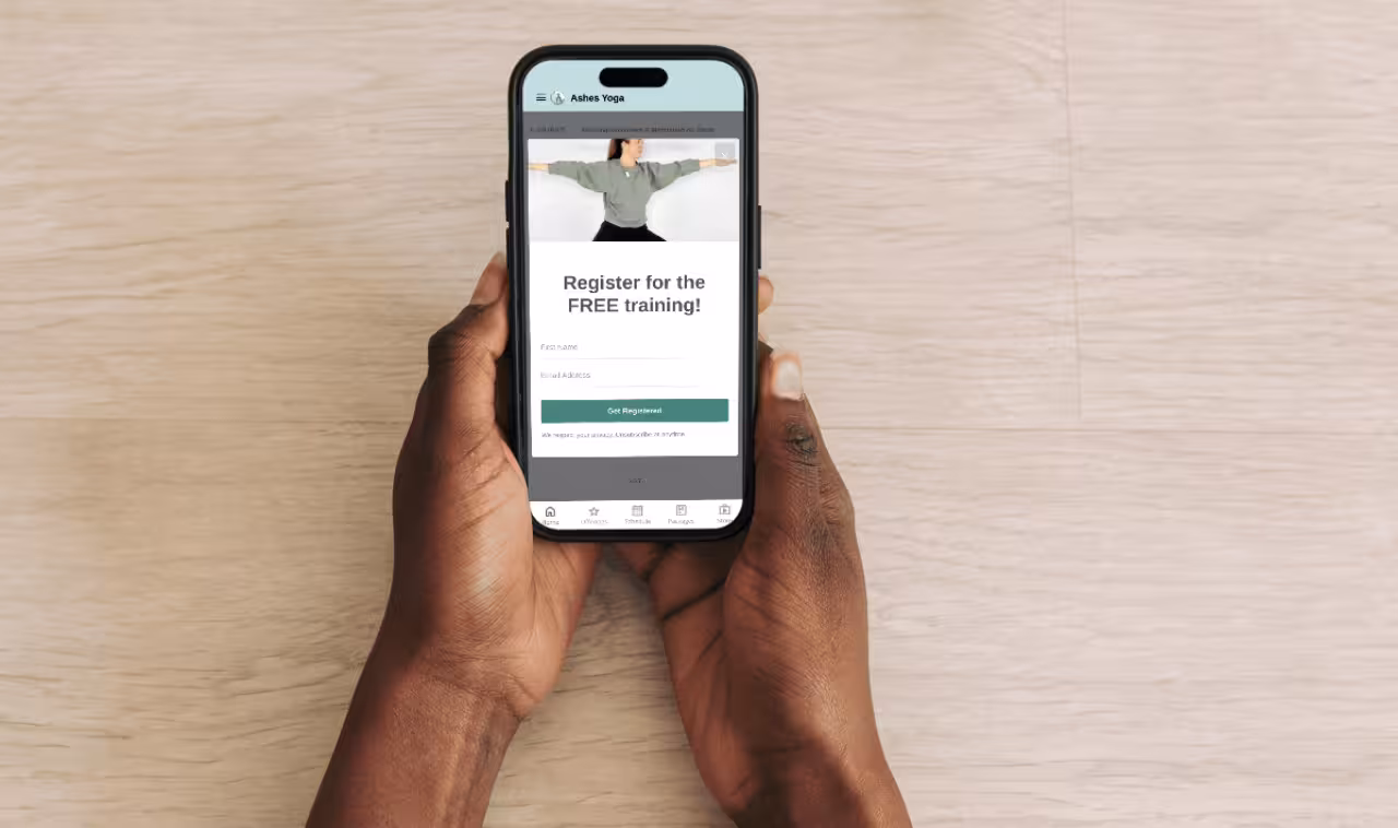 phone in hands looking at app