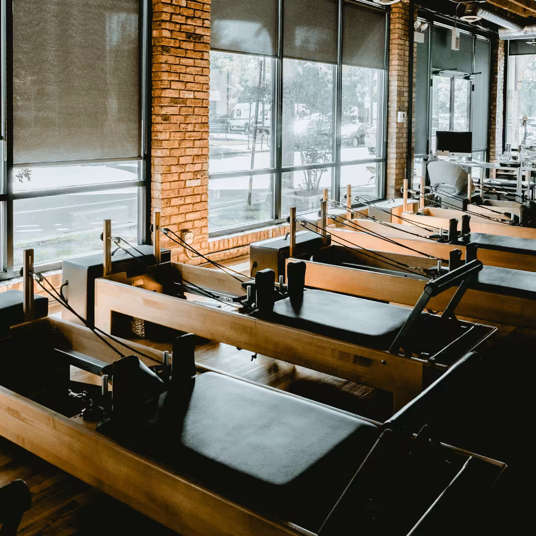 Empty pilates studio with equipment Pilates Studio