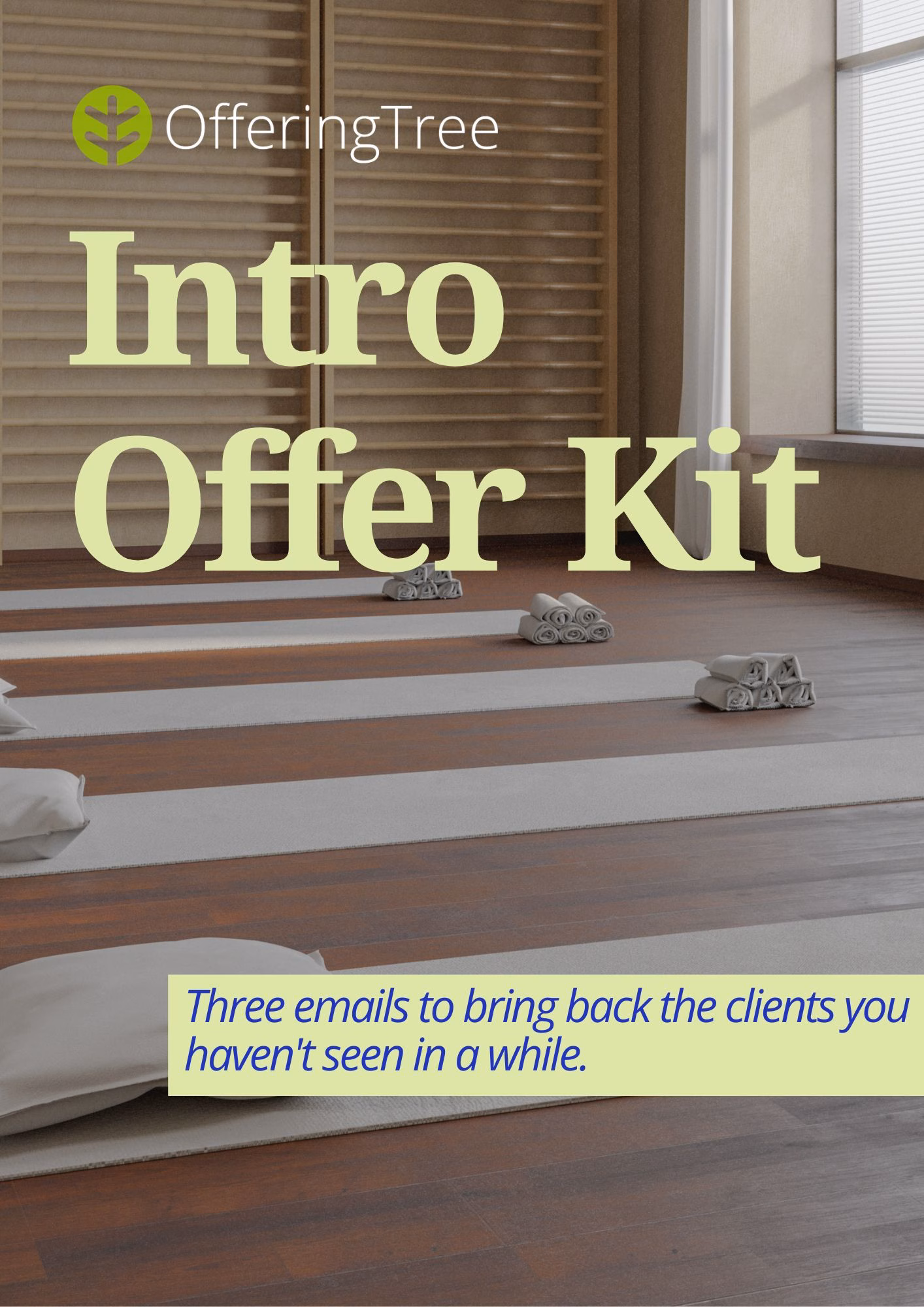 Studio Intro Offer Kit Image of the cover page of Ashley Hagen's Ultimate Guide to Teaching Yoga Online in 2024 fitted on an ipad screen.