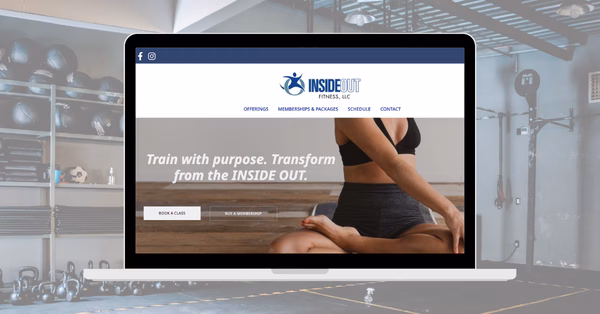 inside out 1 Example fitness studio website built with OfferingTree