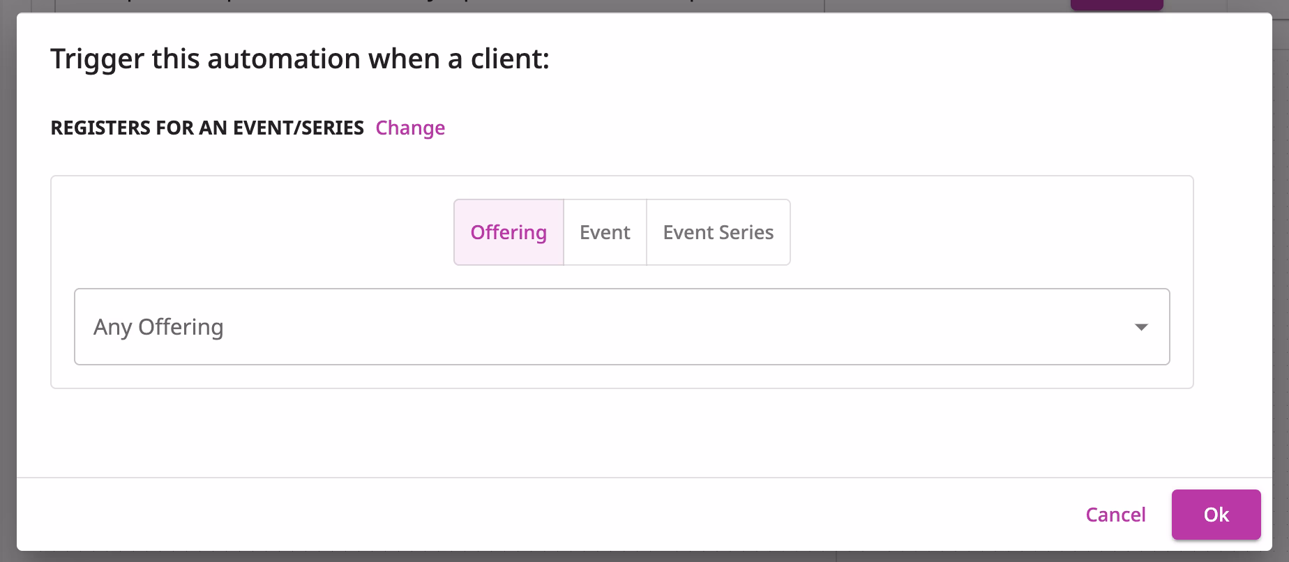 tags Email automations on Offeringtree